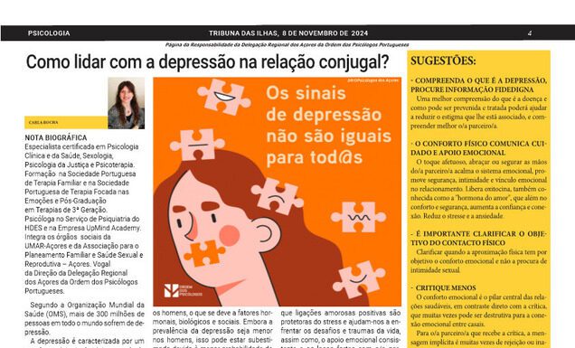 Página da Responsabilidade da Delegação Regional dos Açores da Ordem dos Psicólogos Portugueses