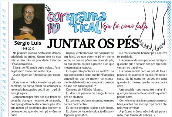 Corpo Gramatical | 3.º Juntar os Pés