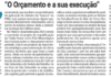 “O Orçamento e a sua execução”