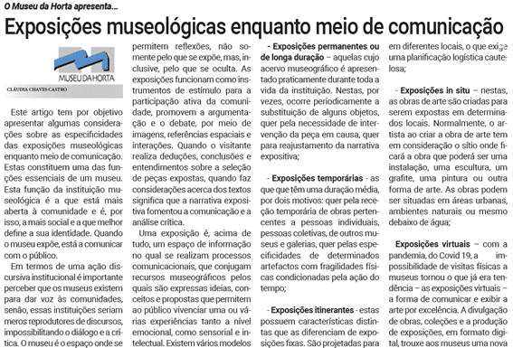 O Museu da Horta apresenta… Exposições museológicas enquanto meio de comunicação