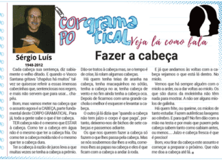 Corpo Gramatical | 4.º Fazer a Cabeça