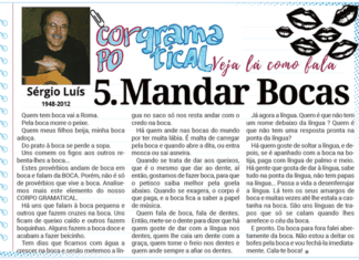 Corpo Gramatical | 5.º Mandar Bocas