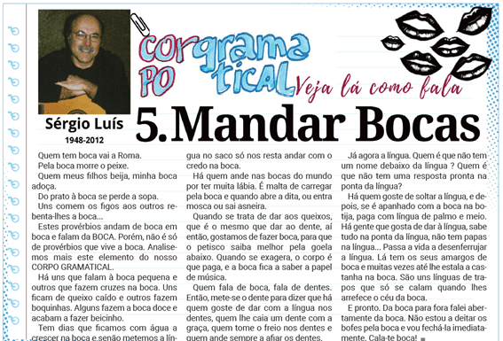 Corpo Gramatical | 5.º Mandar Bocas