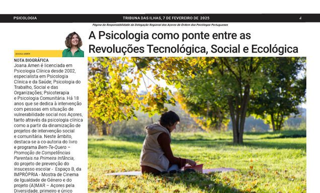 Página da Responsabilidade da Delegação Regional dos Açores da Ordem dos Psicólogos Portugueses