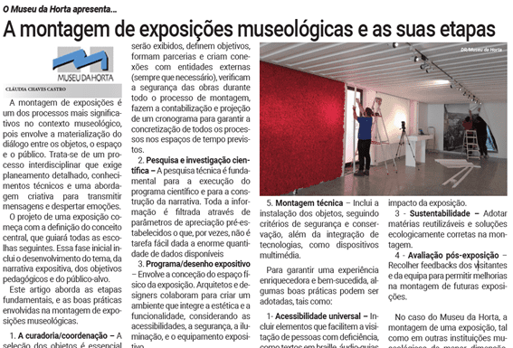 O Museu da Horta apresenta… | A montagem de exposições museológicas e as suas etapas 12:12 (há 3 horas) para Tribuna A polivalência impera!