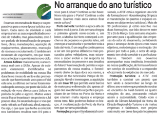 No arranque do ano turístico