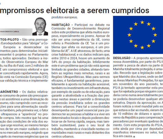 Europa | Compromissos eleitorais a serem cumpridos