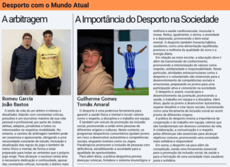 Textos da Responsabilidade da Turma do 11.º H do Curso Técnico de Desporto da Escola Secundária Manuel de Arriaga