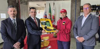 Bombeiros com inibidores de veículos elétricos