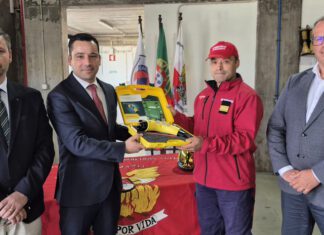 Bombeiros com inibidores de veículos elétricos