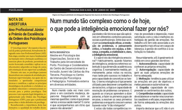Página da Responsabilidade da Delegação Regional dos Açores da Ordem dos Psicólogos Portugueses