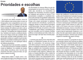 Europa | Prioridades e escolhas