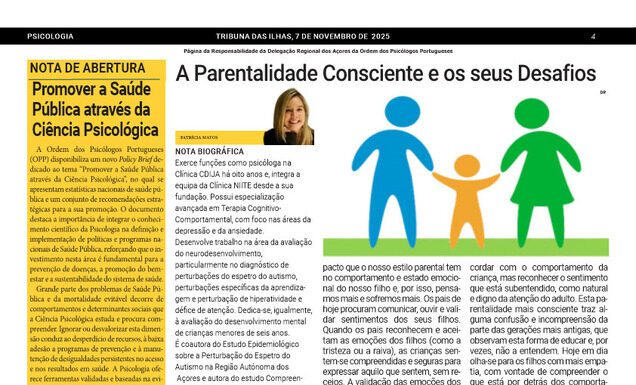 Página da Responsabilidade da Delegação Regional dos Açores da Ordem dos Psicólogos Portugueses
