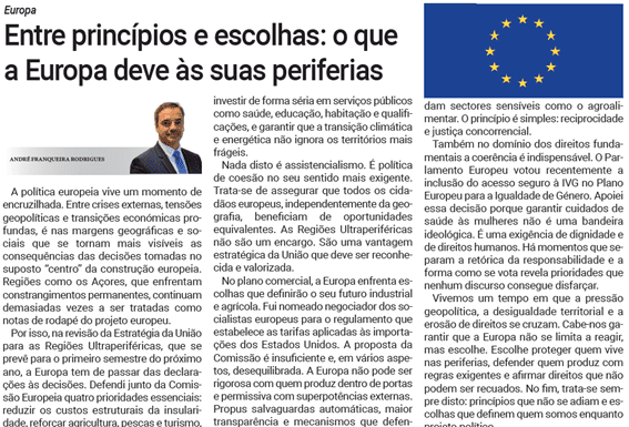 Europa | Entre princípios e escolhas: o que a Europa deve às suas periferias