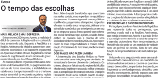 Europa | O tempo das escolhas