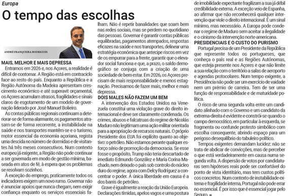 Europa | O tempo das escolhas