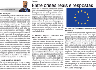 Europa Entre crises reais e respostas políticas