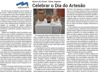 Museu (In) Visível – Fibras Vegetais | Celebrar o Dia do Artesão