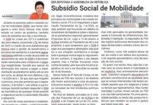 SER DEPUTADA À ASSEMBLEIA DA REPÚBLICA – Subsídio Social de Mobilidade