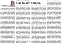 Ai mãe, que a mãe sou eu | Que tal um samba?