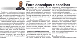 Europa | Entre desculpas e escolhas