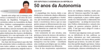 Ser Deputada à Assembleia da República | 50 anos da Autonomia