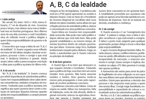 A, B, C da lealdade