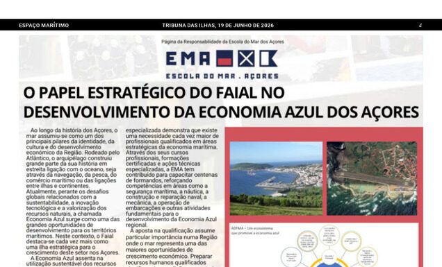 Página da Responsabilidade da Escola do Mar dos Açores