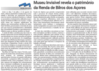 Museu Invisível revela o património da Renda de Bilros dos Açores