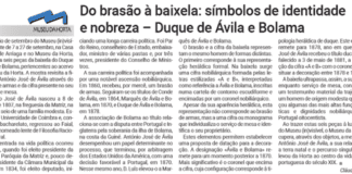 Do brasão à baixela: símbolos de identidade e nobreza – Duque de Ávila e Bolama