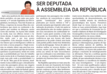 SER DEPUTADA À ASSEMBLEIA DA REPÚBLICA